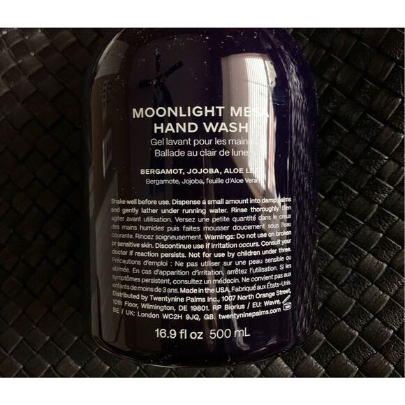 29 PALMS - NWTIB "Moonlight Mesa" Hand Wash 16.9 fl oz Orange/Bergamot/Vetiver - Picture 3 of 16